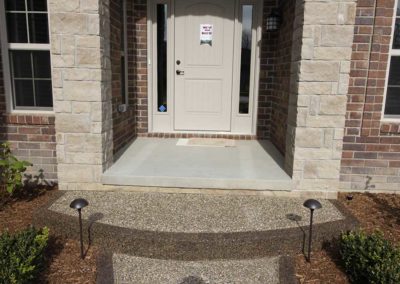 Front Walkway Exposed Aggregate Concrete Sterling Heights MI