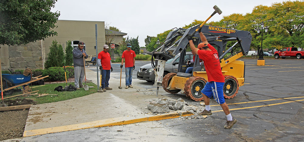 Biondo Cement tearing out concrete in Macomb Township, MI