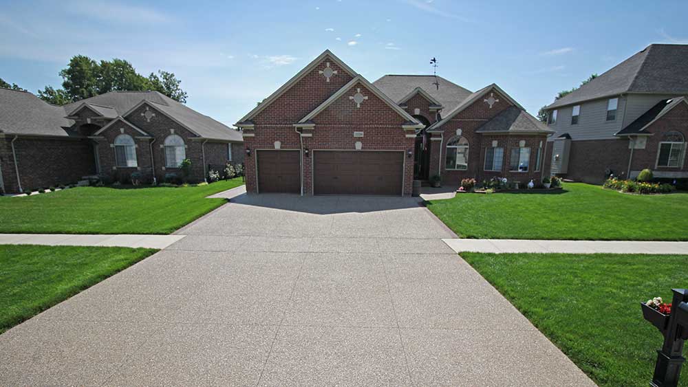 Beautiful Exposed Aggregate Driveway in Shelby Township, MI