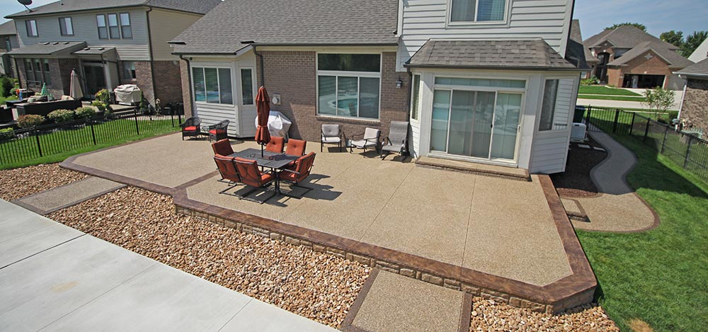 Exposed Aggregate Patio In Macomb Township, MI