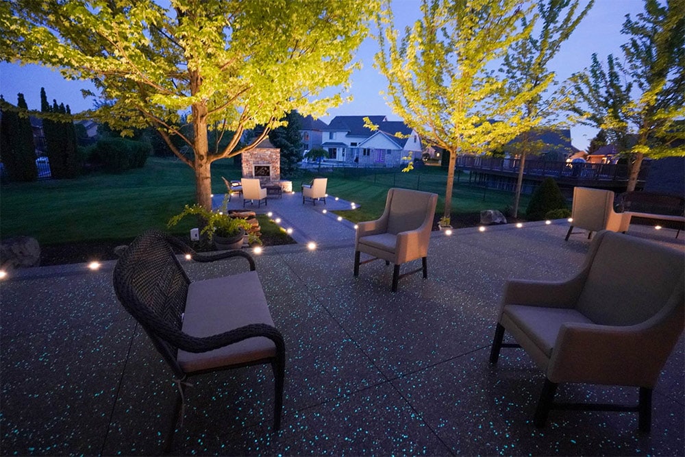 Exposed Aggregate Patio with Walkway in Macomb Township, Michigan