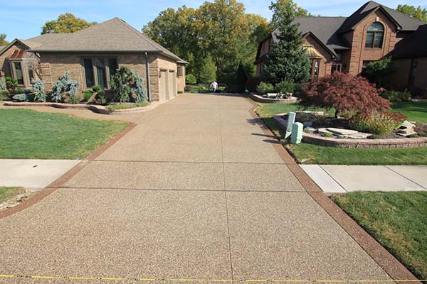 Exposed Aggregate Driveway In Macomb Township, MI